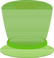 Flat illustration of green leprechaun hat. vector