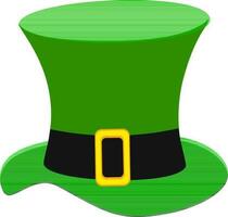 Illustration of green leprechaun hat. vector