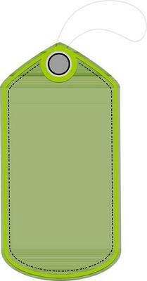 Green price tag or label design.