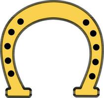 Flat illustration of Horseshoe. vector