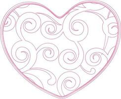 Illustration of a pink heart. vector