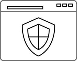 Internet datos proteccion firmar o símbolo. vector