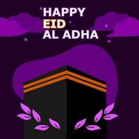 Eid Al Adha Mubarak. Creative design for social media vector