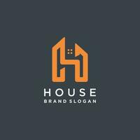 Building logo design vector icon with creative style