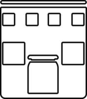 Flat style illustration of building. vector
