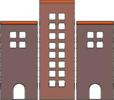 Flat style illustration of building. vector