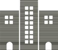 Flat style illustration of building. vector