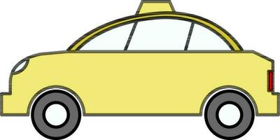 Right side view of a Taxi Car. vector