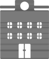 Flat style illustration of building. vector