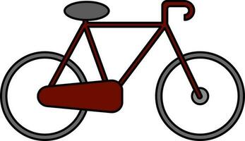 plano ilustración de bicicleta. vector