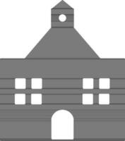 Flat style illustration of building. vector