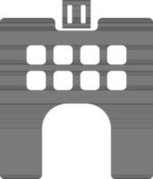 Building in black and white color. vector
