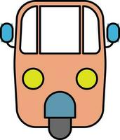 Front view of an Auto Rickshaw. vector