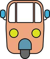 Front view of an Auto Rickshaw. vector