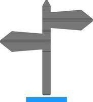 Flat sign or symbol of Road Direction Board. vector