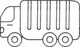 Line art illustration of a Truck. vector