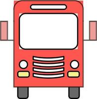 Front side view of a Bus. vector