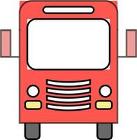 Front side view of a Bus. vector