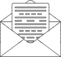 Blank document in envelope. vector