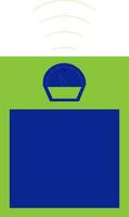 Weight scale made by green and blue color. vector