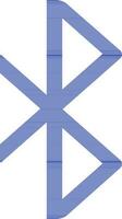 Flat style bluetooth sign in blue color. vector