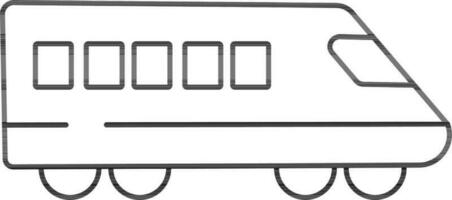 Left side view of train. vector