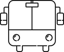 Line art illustration of a Bus. vector