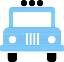 Flat sign or symbol of a Jeep. vector