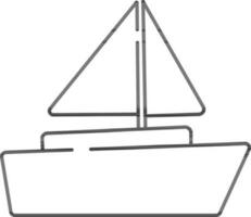 Flat illustration of a Sailboat. vector