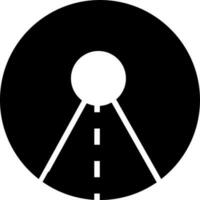 Circular tunnel sign or symbol. vector