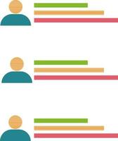 List of possible workers to choose for job in color. vector
