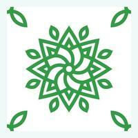 Editable Floral Design in Square Tile Seamless Pattern Vector