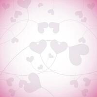 Hearts decorated purple background. vector