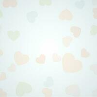 Colorful hearts decorated sky blue background. vector