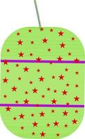 Flat illustration of green firecracker. vector