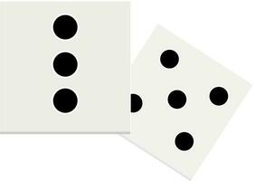 Illustration of casino dices. vector