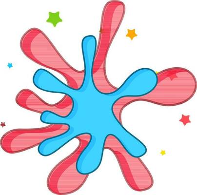 Abstract splash with stars.