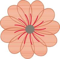 Beautiful flower in brown color. vector