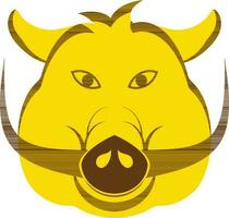 Pig face icon in chinese zodiac sign in illustration. vector