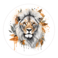 king lion t-shirt design, best , trending design, book cover ,posters and other uses , isolated. png