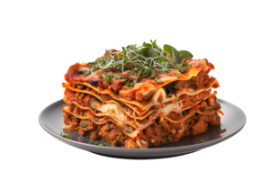 Lasagna ,isolated on transparent background ,. png