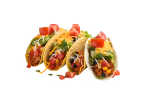 Tacos ,isoliert auf transparent Hintergrund, ai generativ. png