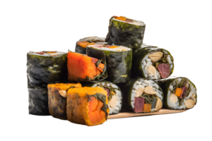 sushi ,isolerat på transparent bakgrund, generativ ai. png