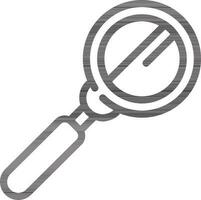 Thin line art Magnifying glass icon on white background. vector