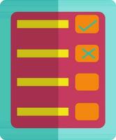 Voting machine of election in green and pink color. vector