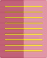 Blank document paper in pink and yellow color. vector