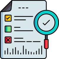 Search checklist icon in flat style. vector