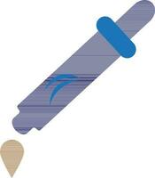 Blue dropper on white background. vector