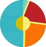 Colorful pie chart in flat style. vector