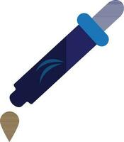 Blue dropper on white background. vector